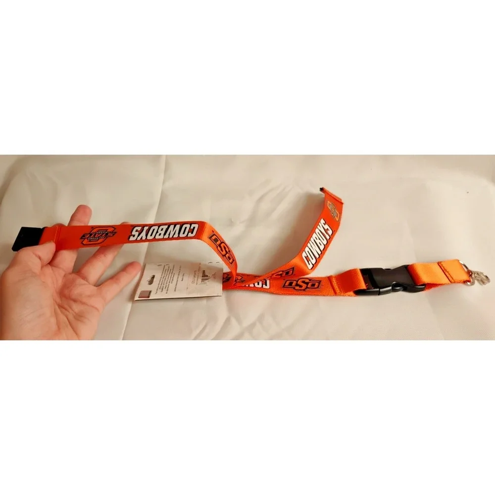 NWT Oklahoma State‎ Cowboys OSU Lanyard w/ Detachable Keychain Clip Pistol Pete